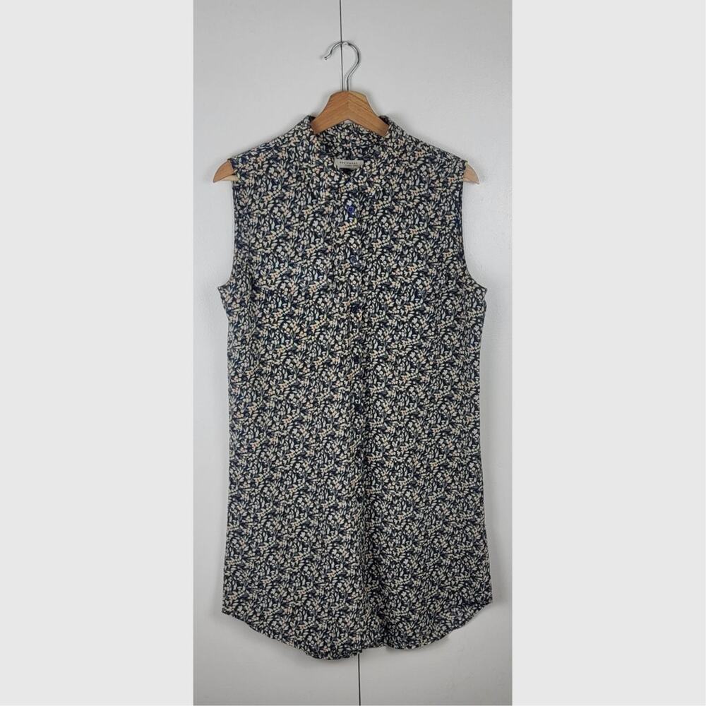 Equipment Femme Floral Silk Sleeveless Slim Signature Shift Shirt Dress | Size M - Picture 3 of 12